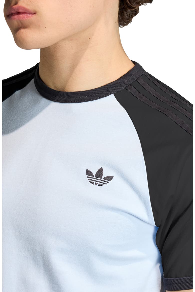 3-Stripes Cotton T-Shirt, Alternate, color, CRYSTAL SKY