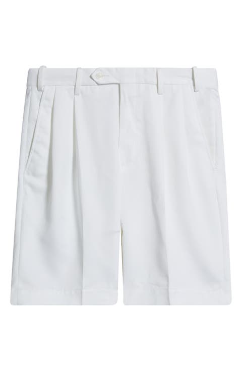 Microfiber Pleated Shorts
