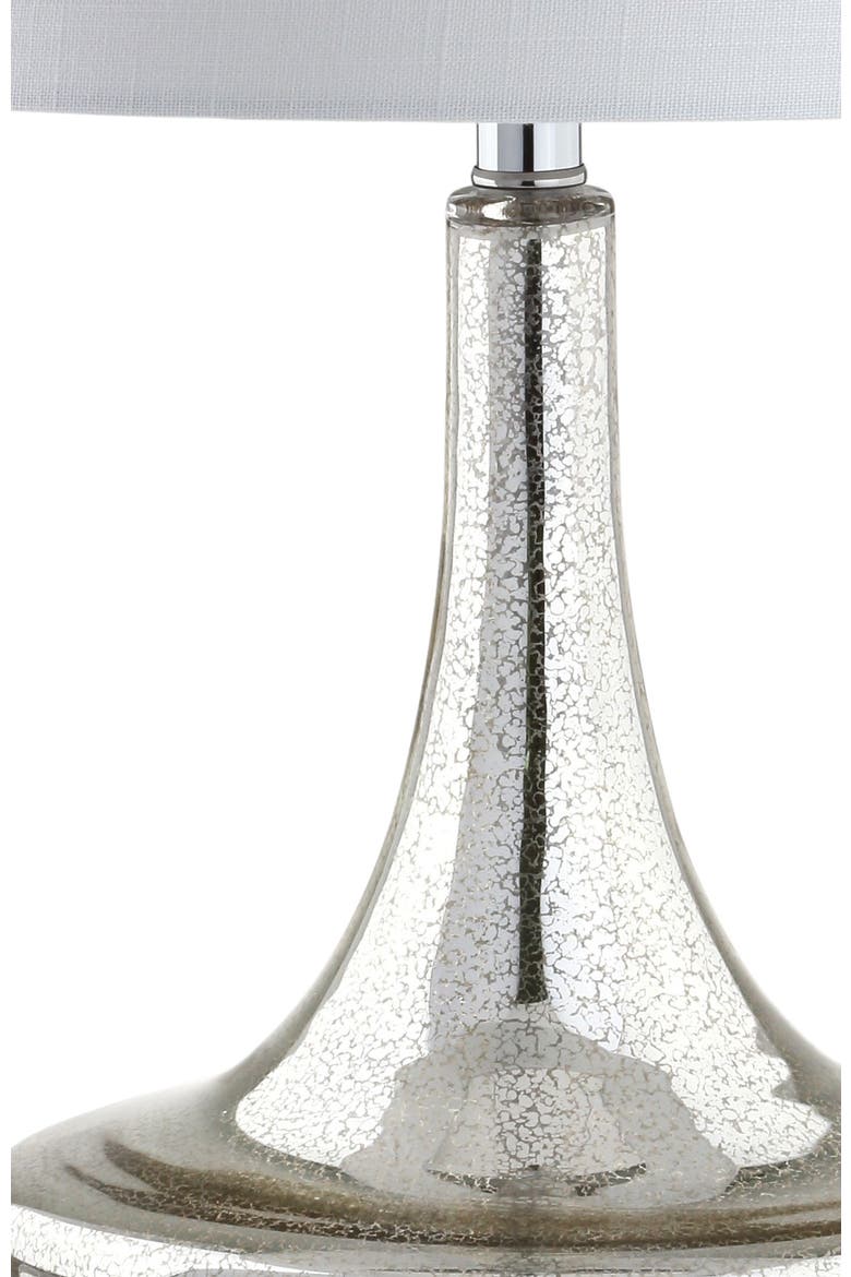 Cecile 25.5" Glass Teardrop LED Table Lamp, Alternate, color, Mercury Silver