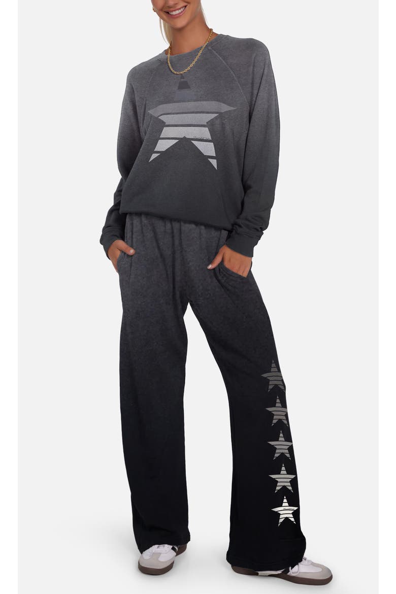 Anela Ombre Star Pullover, Alternate, color, Jet Blak Ombre
