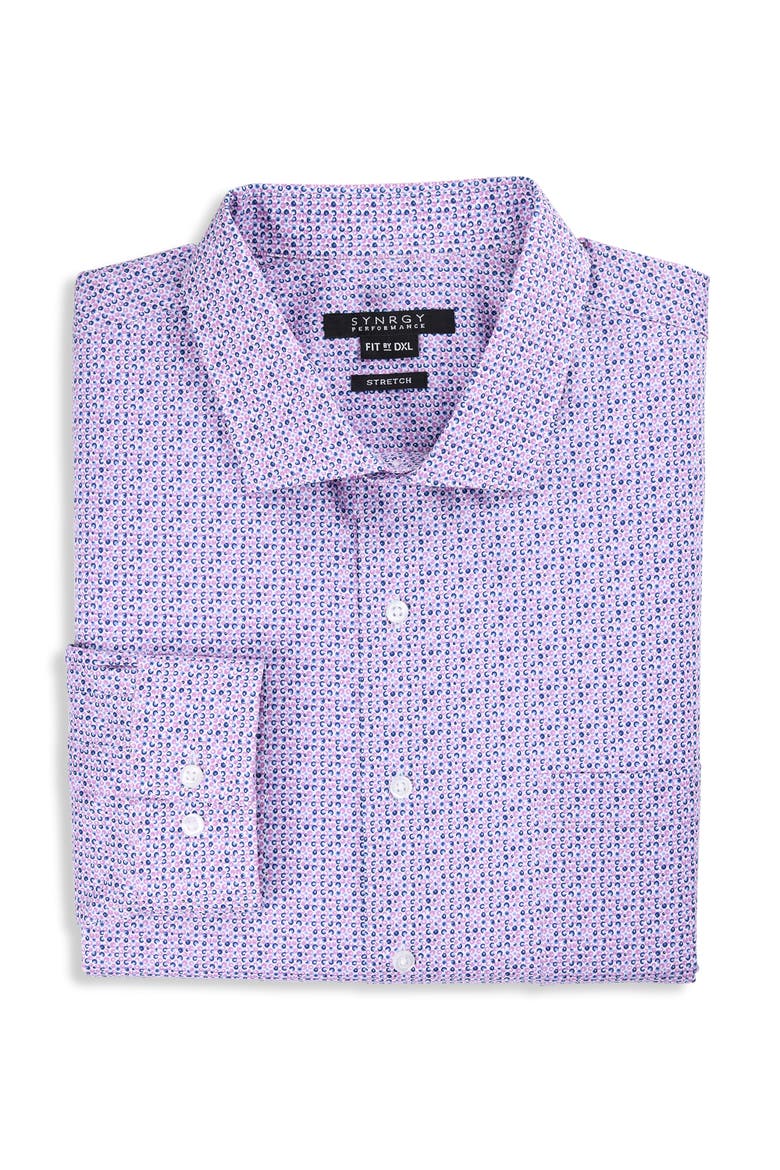 Big & Tall Performance Dress Shirt, Main, color, FUCHSIA