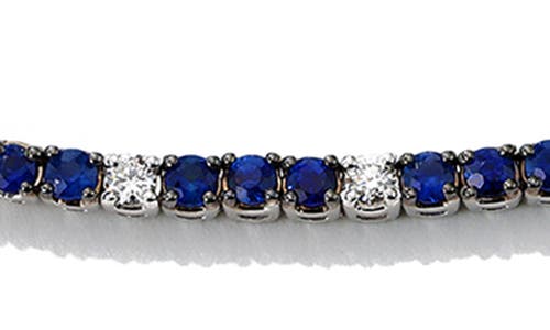 Mark Henry Gemstone & Diamond Tennis Bracelet In Blue