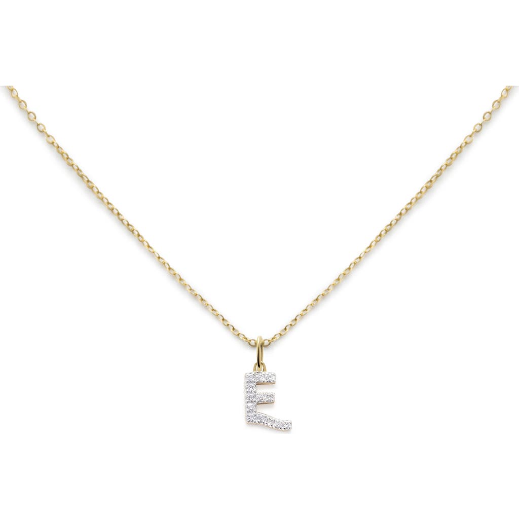 Monica Vinader Lab Created Diamond Initial Pendant Necklace In Metallic