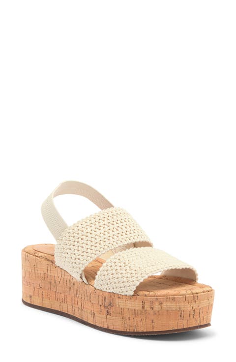 Cassie Platform Wedge Slingback Sandal (Women)