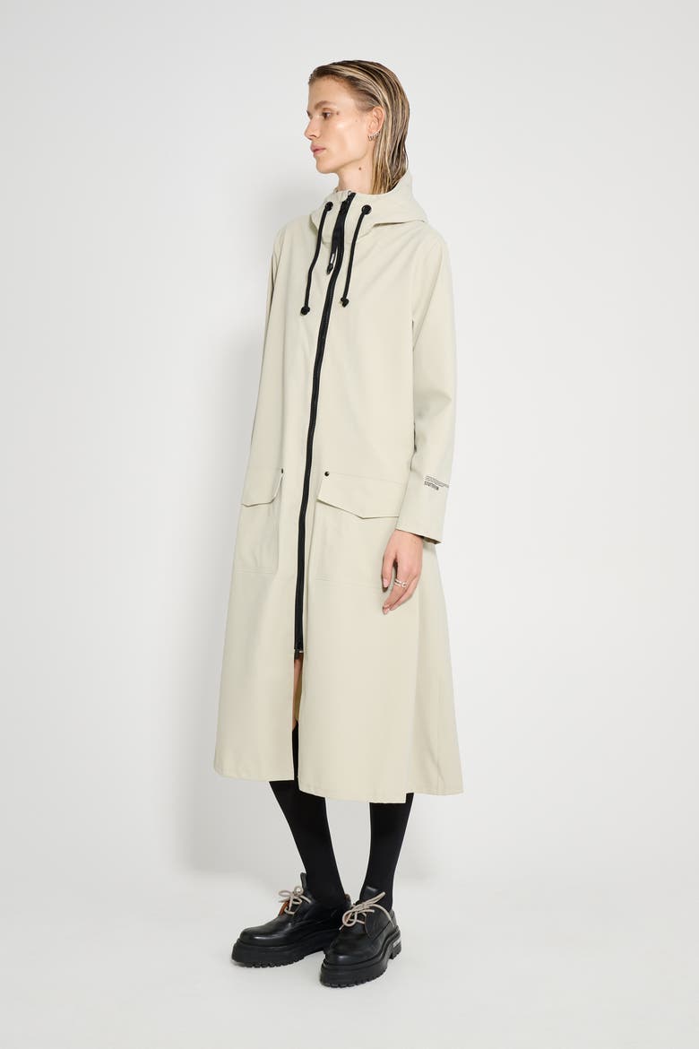 Mosebacke Long Patch Matte Raincoat, Alternate, color, Pelican