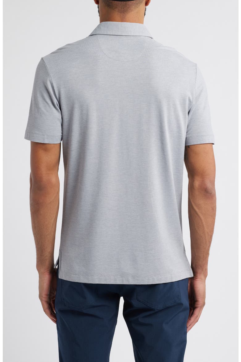 Idris Top Shelf Heathered Polo, Alternate, color, BLACK