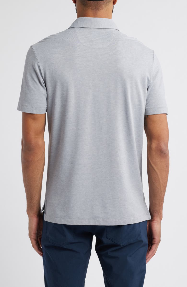 johnnie-O Idris Top Shelf Heathered Polo, Alternate, color, Black