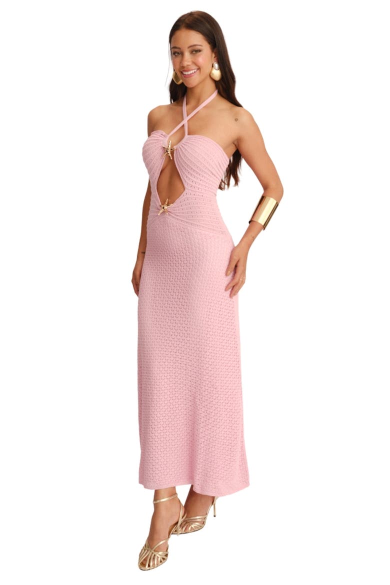 Zully Cutout Cover-Up Dress, Alternate, color, PINK