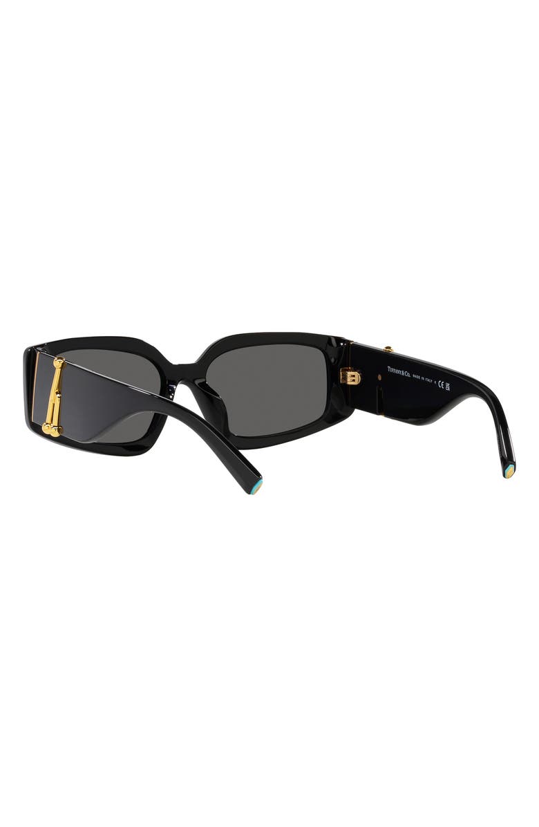 Tiffany & Co. 54mm Rectangular Sunglasses, Alternate, color, Black