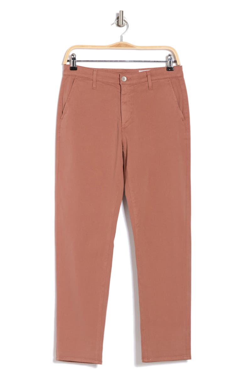 AG Caden Crop Twill Trousers, Alternate, color, Dusty Blush