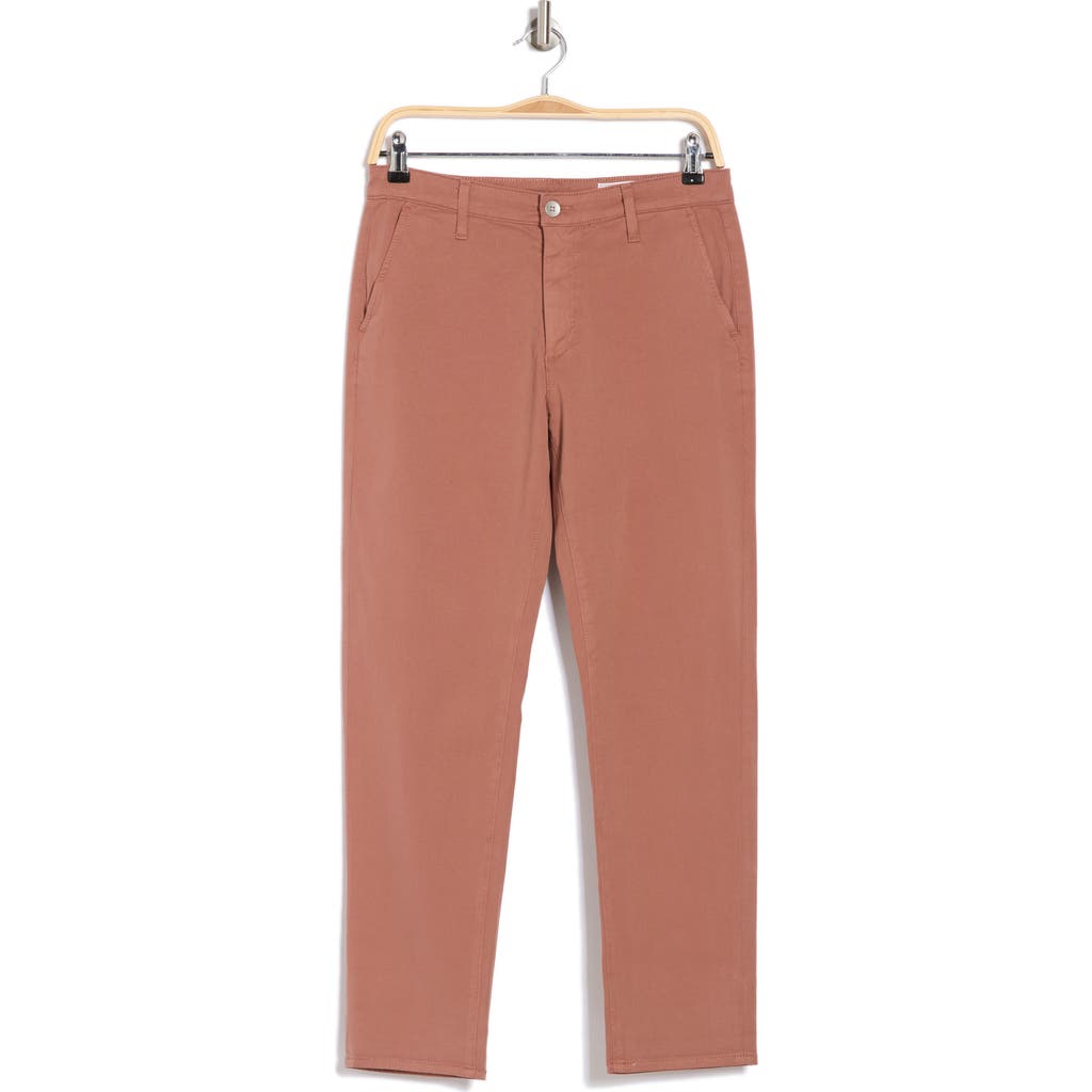 Shop Ag Caden Crop Twill Trousers In Dusty Blush