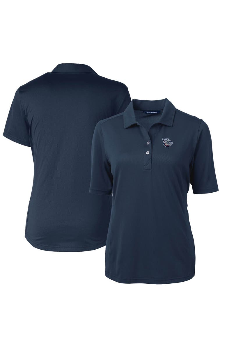 Cutter & Buck Women's Cutter & Buck Navy Lehigh Valley IronPigs Virtue DryTec Eco Pique Recycled Polo, Main, color, 