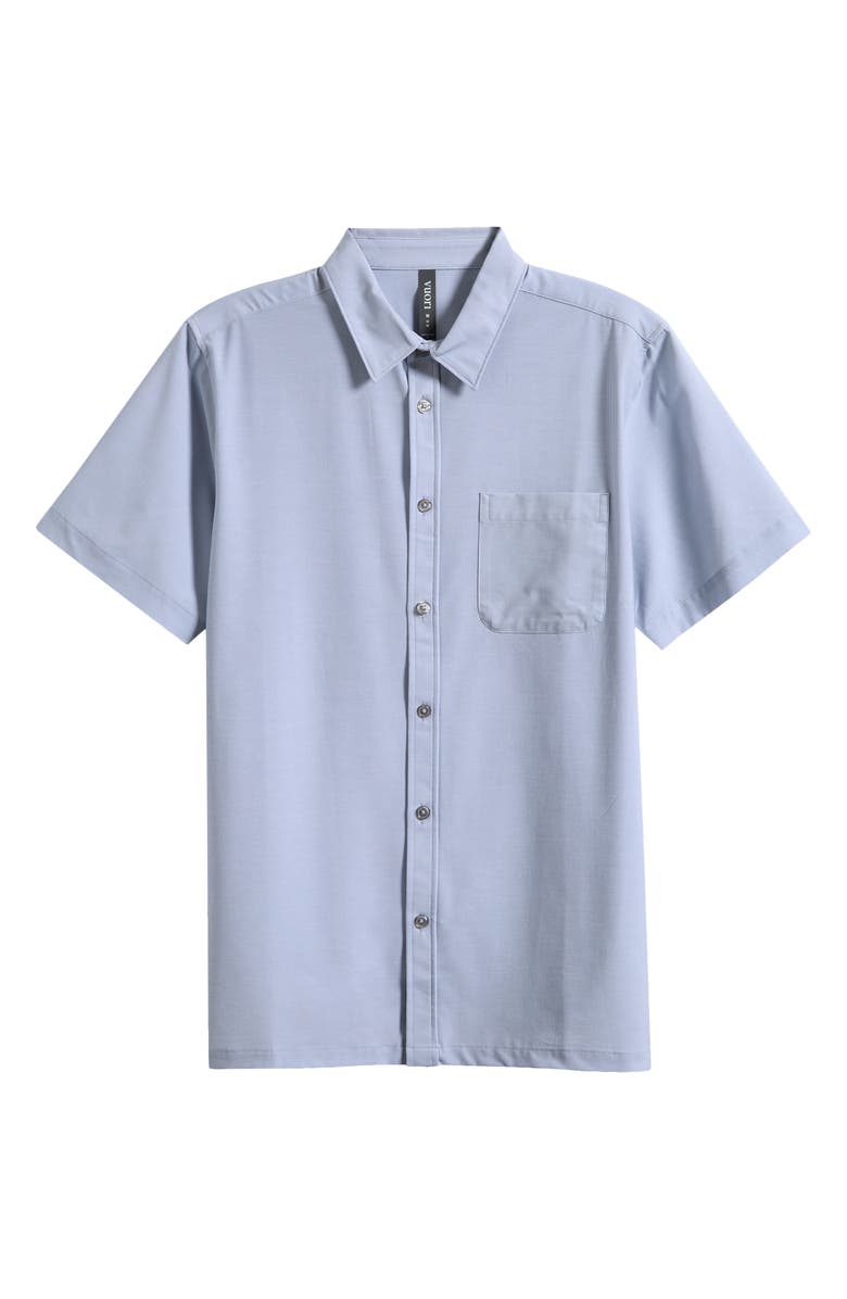 Vuori Short Sleeve Bridge Button-Up Shirt, Alternate, color, Atmosphere Mini Stripe