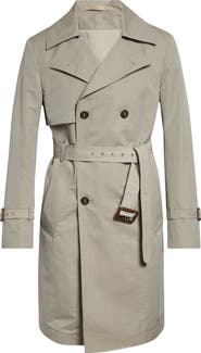 Eleventy Cotton & Silk Trench Coat