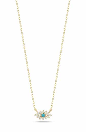 CZ Evil Eye Pendant Necklace
