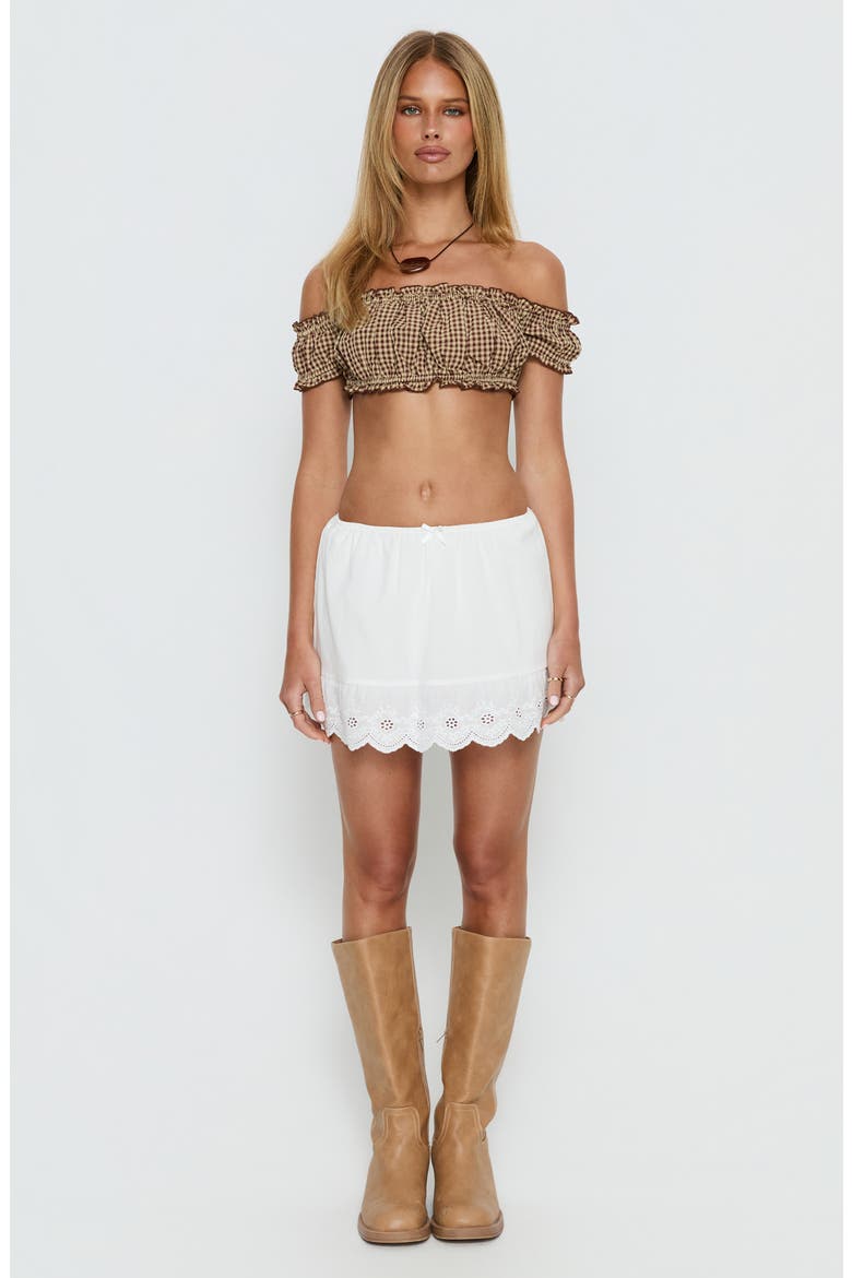Ode to Love Eyelet Mini Skort, Alternate, color, WHITE