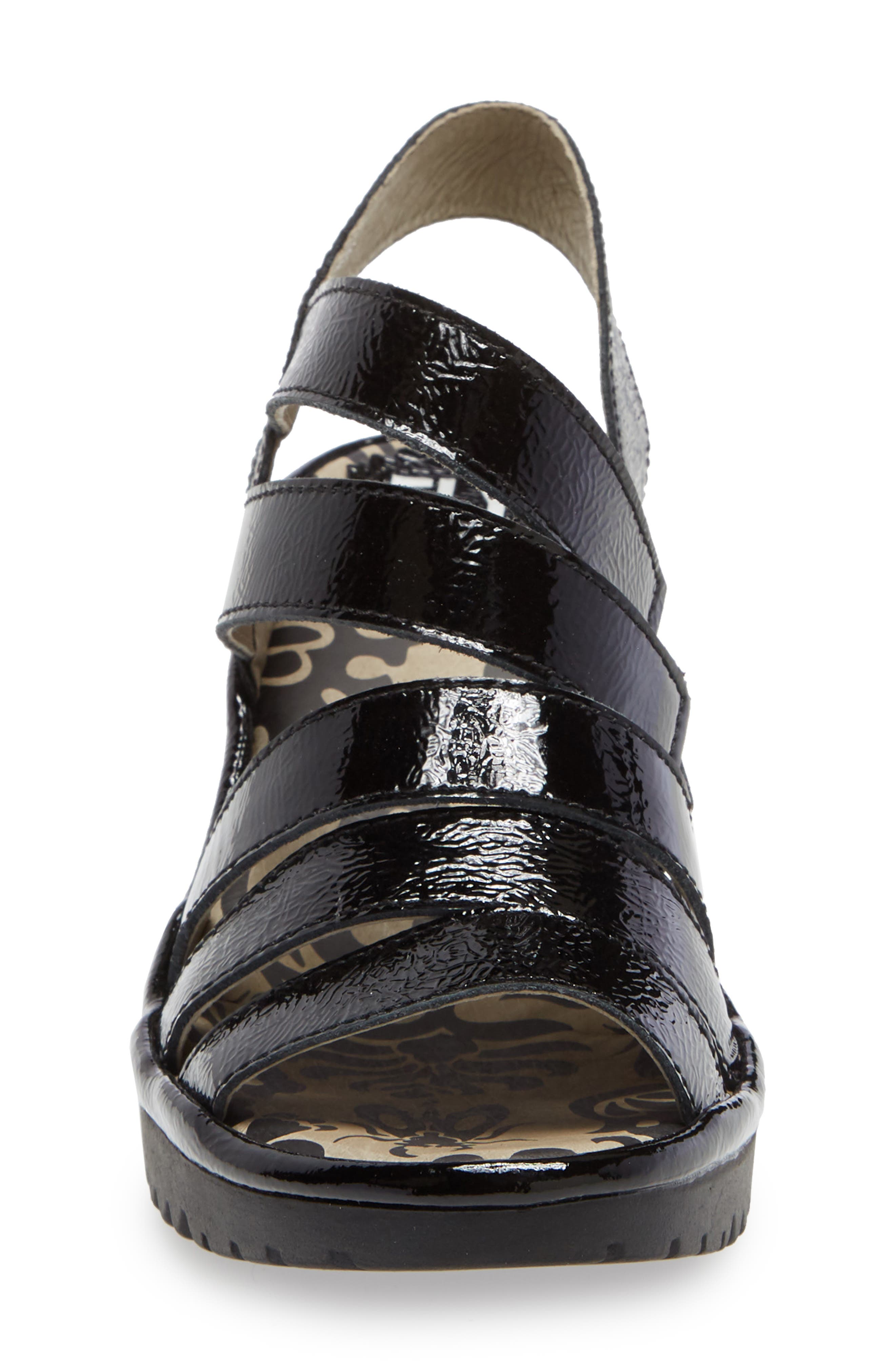 Woze Sandal, Alternate, color, BLACK LUXOR LEATHER