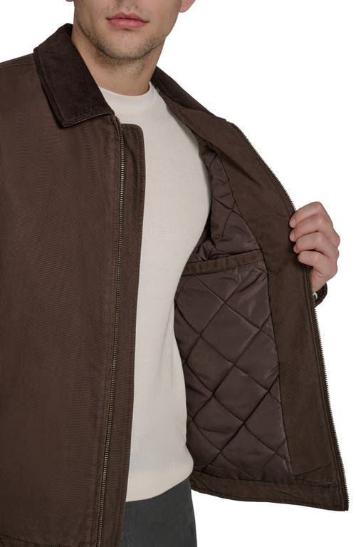 Levi's® Canvas Utility Jacket With Quilted Lining In Brown