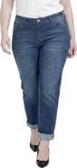 Standards & Practices Cuffed High Waist Straight Leg Jeans