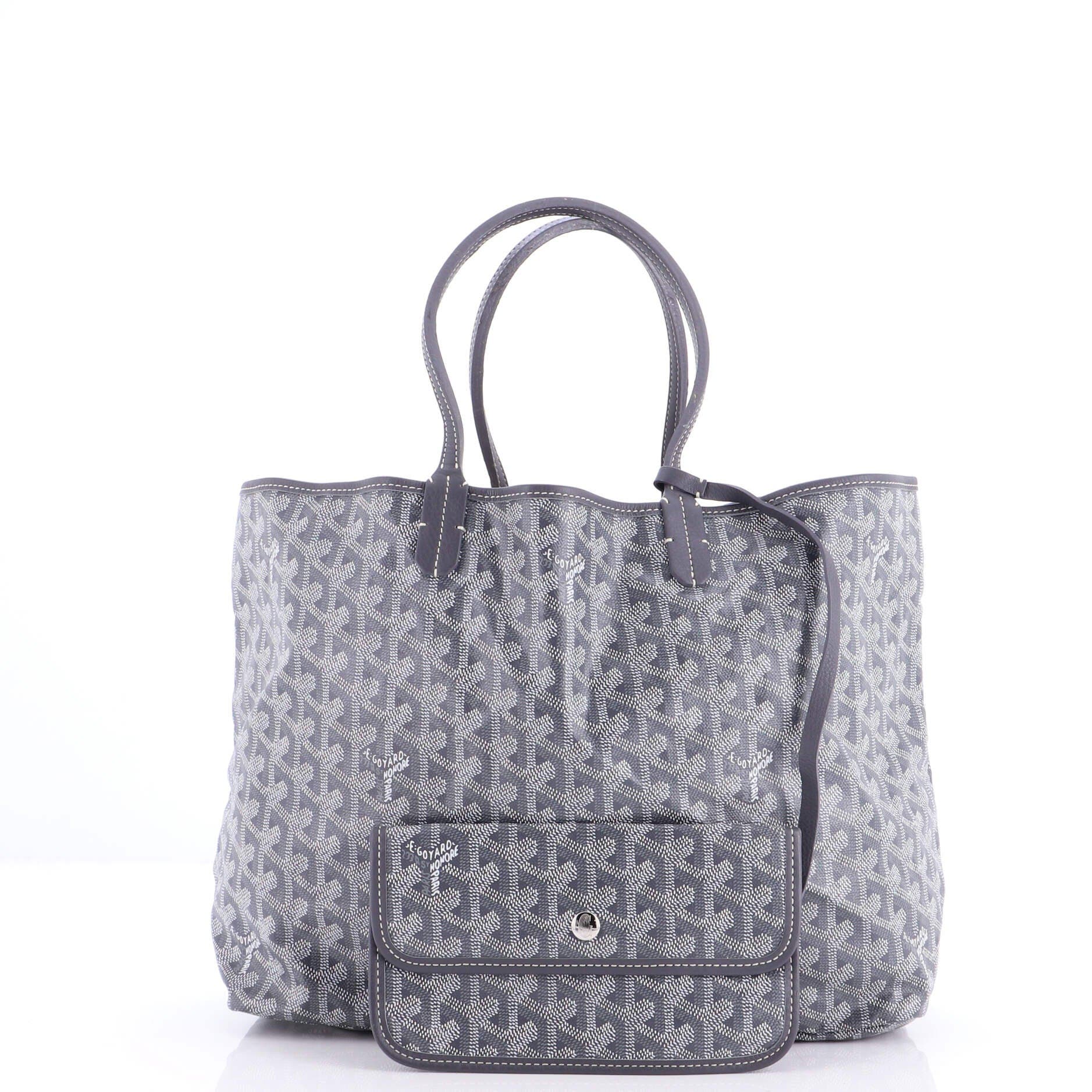 Pre-Owned Goyard Saint Louis Tote Coated Canvas PM, Alternate, color, Gray
