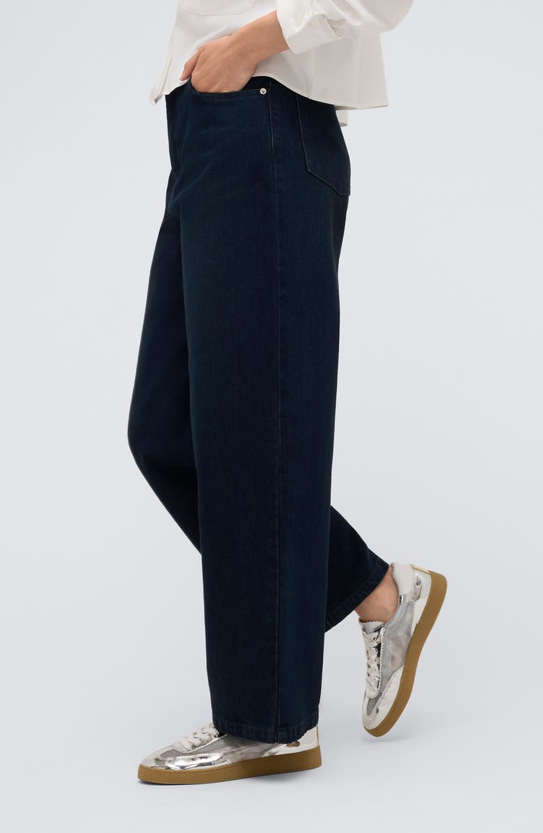 Kenneth Cole Barrel Leg Jeans, Alternate, color, Midnight Rinse Wash