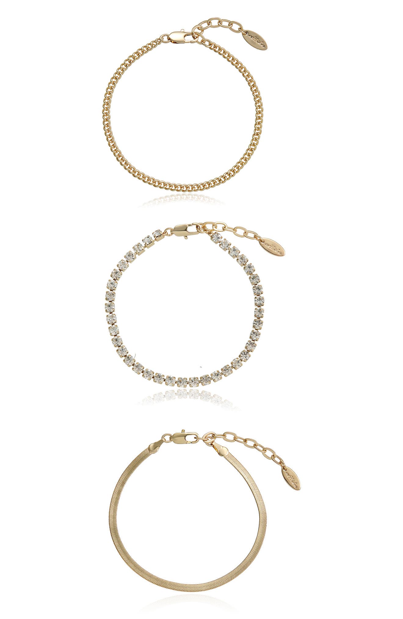 Set of 3 Chain Bracelets