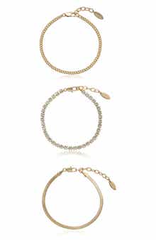 Set of 3 Chain Bracelets