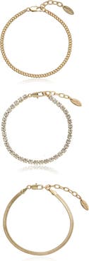 Ettika Set of 3 Chain Bracelets