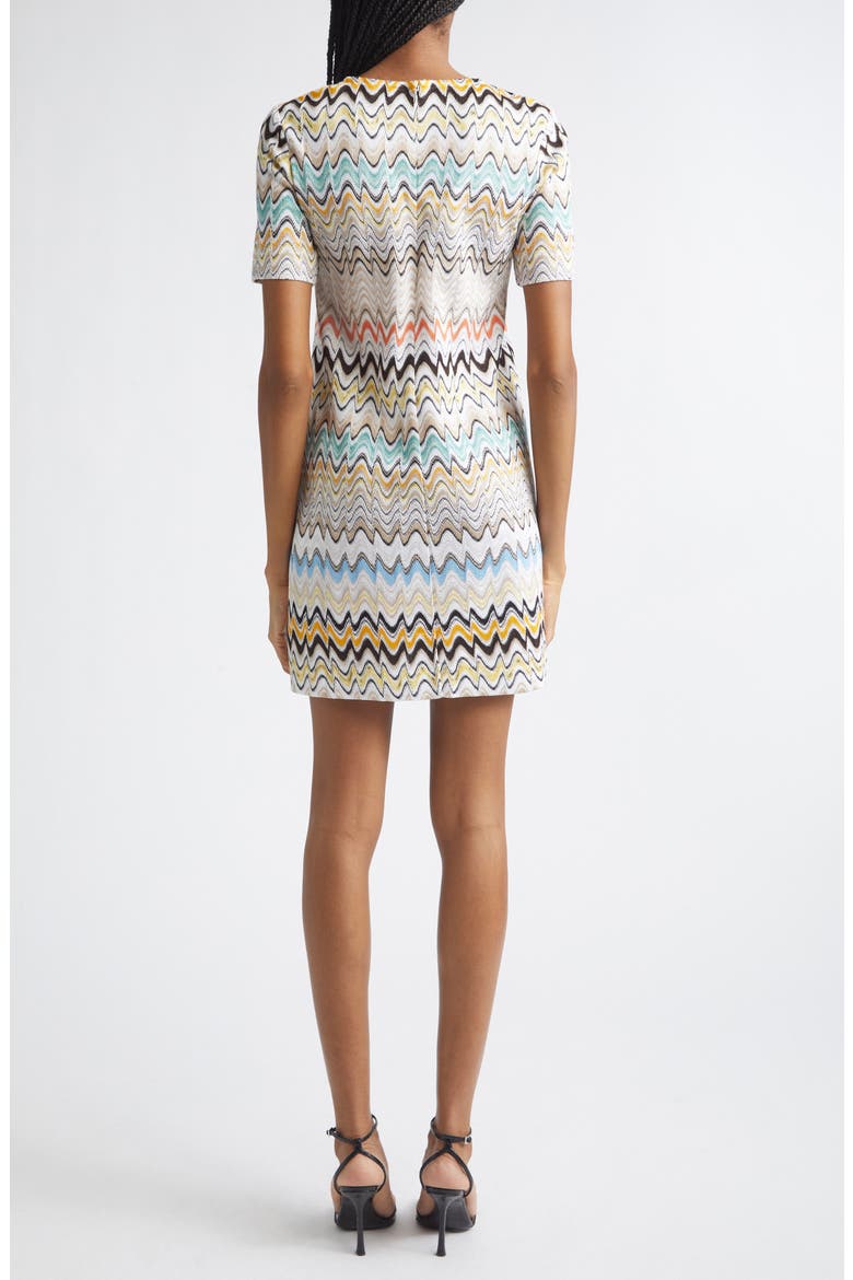 Zigzag Raschel Knit Minidress, Alternate, color, MULTICOLOR BEIGE ON LIGHT BASE