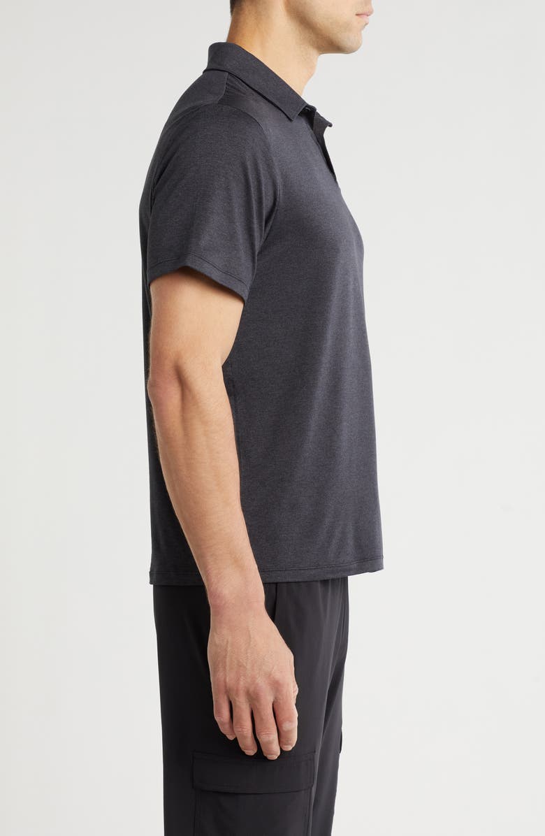 Zella Dynamic Train Polo, Alternate, color, Grey Dark Charcoal Heather