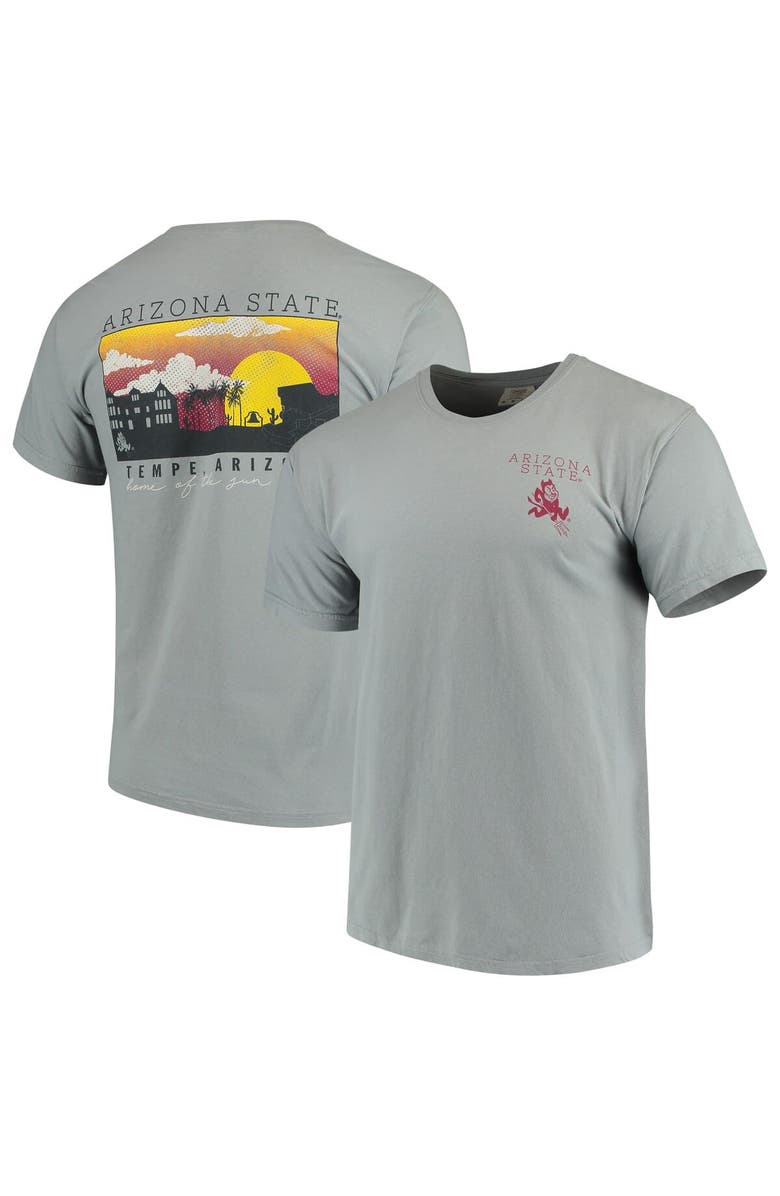 IMAGE ONE Men's Gray Arizona State Sun Devils Team Comfort Colors Campus Scenery T-Shirt, Alternate, color,