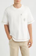 CHÉ Daisel Embroidered Appliqué Relaxed Cotton T-Shirt