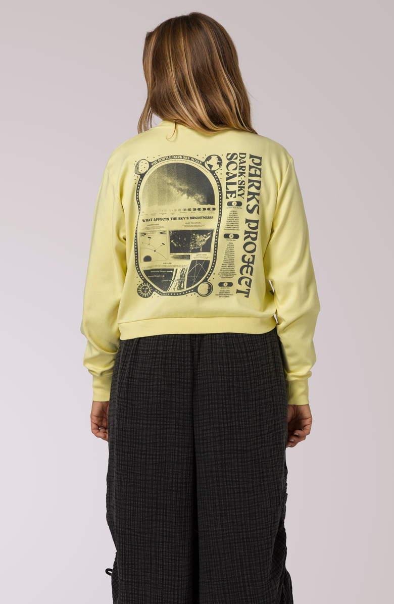 Parks Project Dark Sky Scale Cropped Crewneck, Alternate, color, Light Yellow