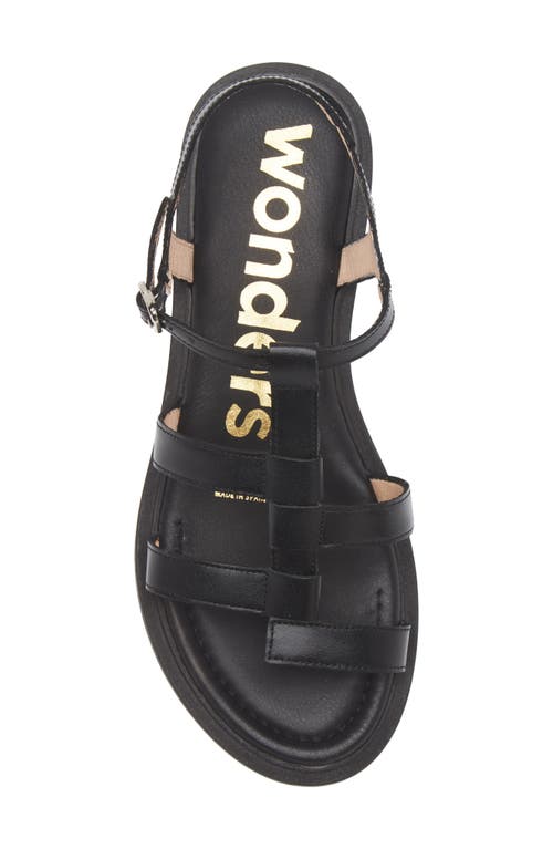 Wonders Janet Strappy Sandal In Iseo Black