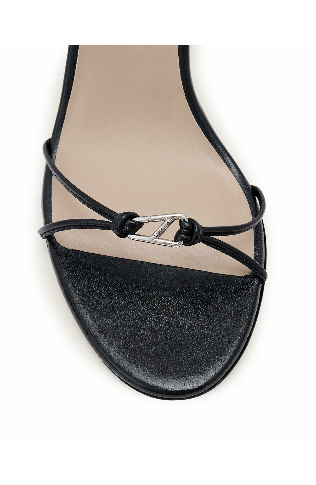 AllSaints Ali Ankle Wrap Sandal, Alternate, color, Black