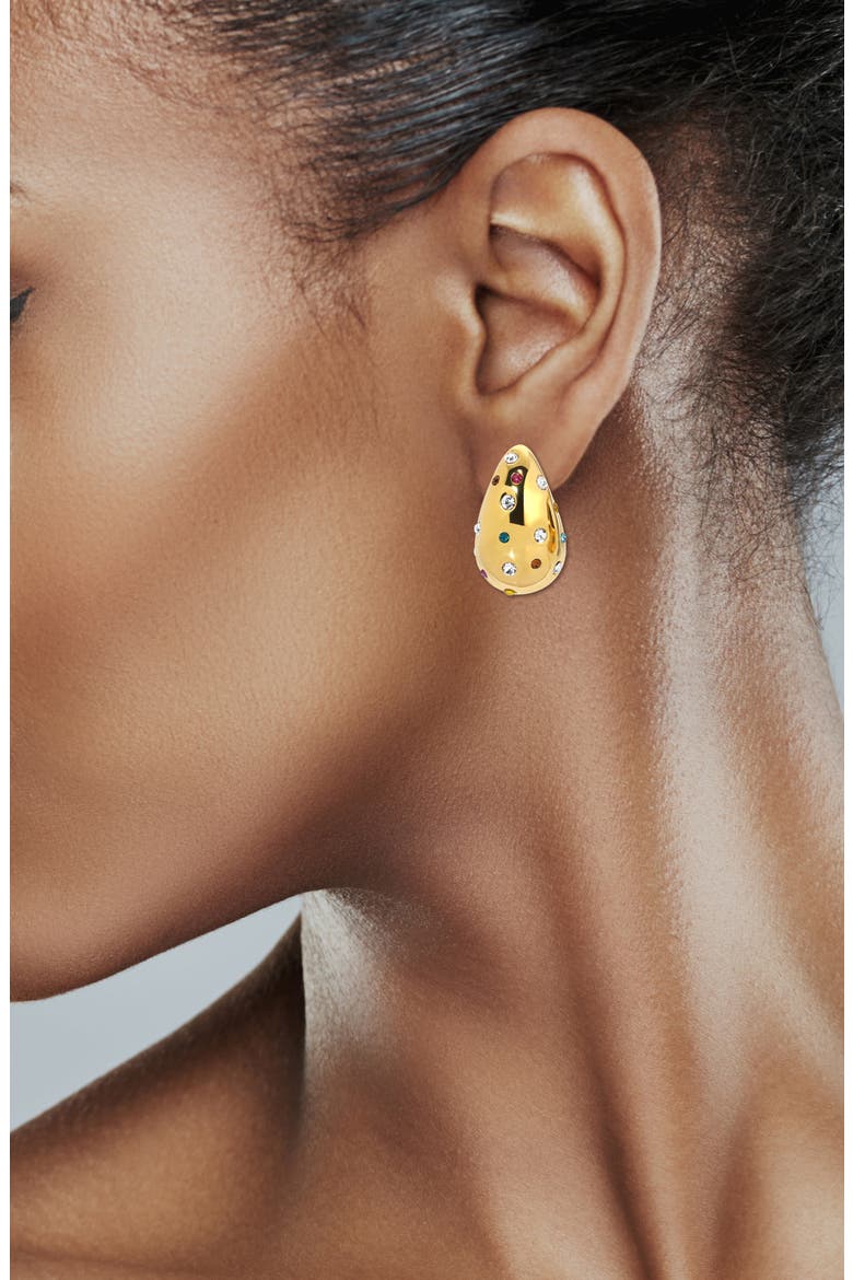 Cloud Cubic Zirconia Drop Earrings, Alternate, color, GOLD