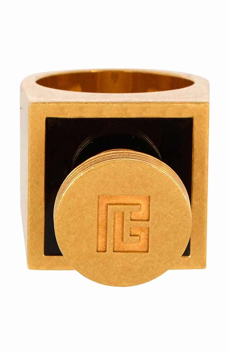 Balmain Brass Perfume Ring, Main, color, 