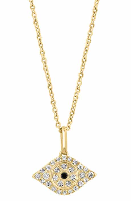EFFY Pavé Diamond Evil Eye Pendant Necklace
