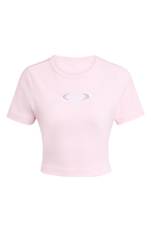 Adidas Originals Adidas Campus 2000 Back Cutout Rib Crop T-shirt In Pink