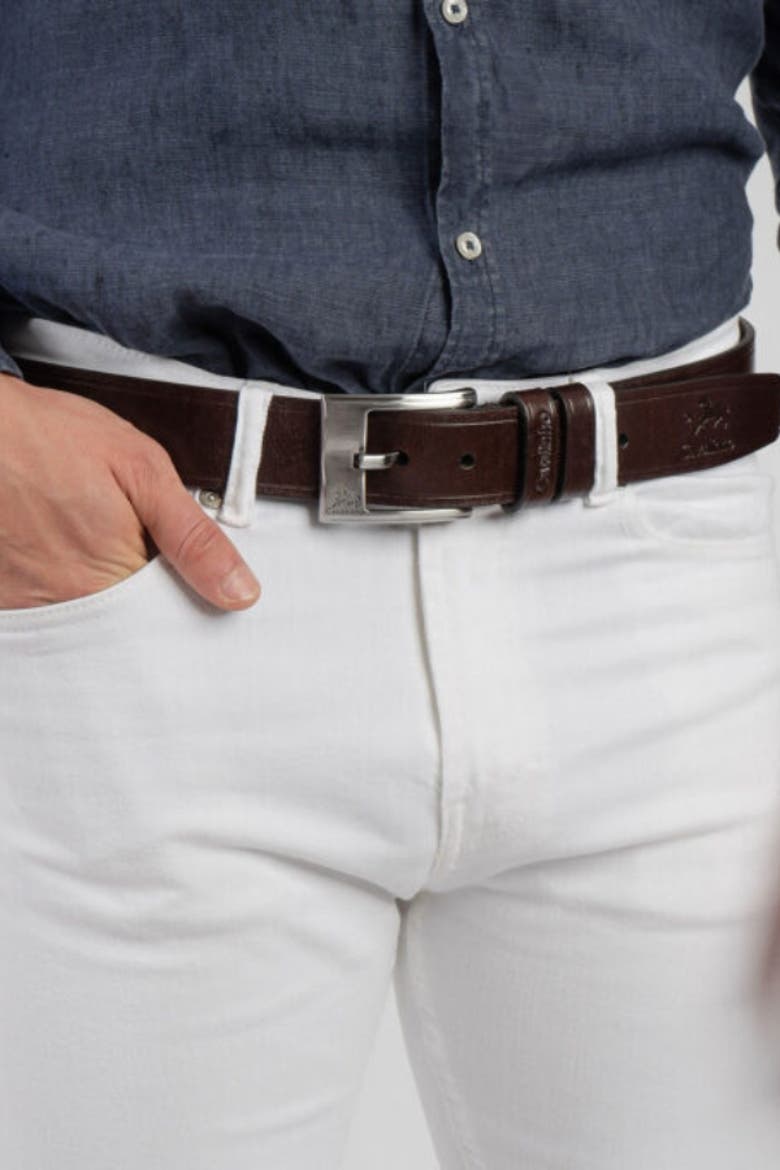 Gentleman 514 Smooth Leather Belt, Alternate, color, Brown