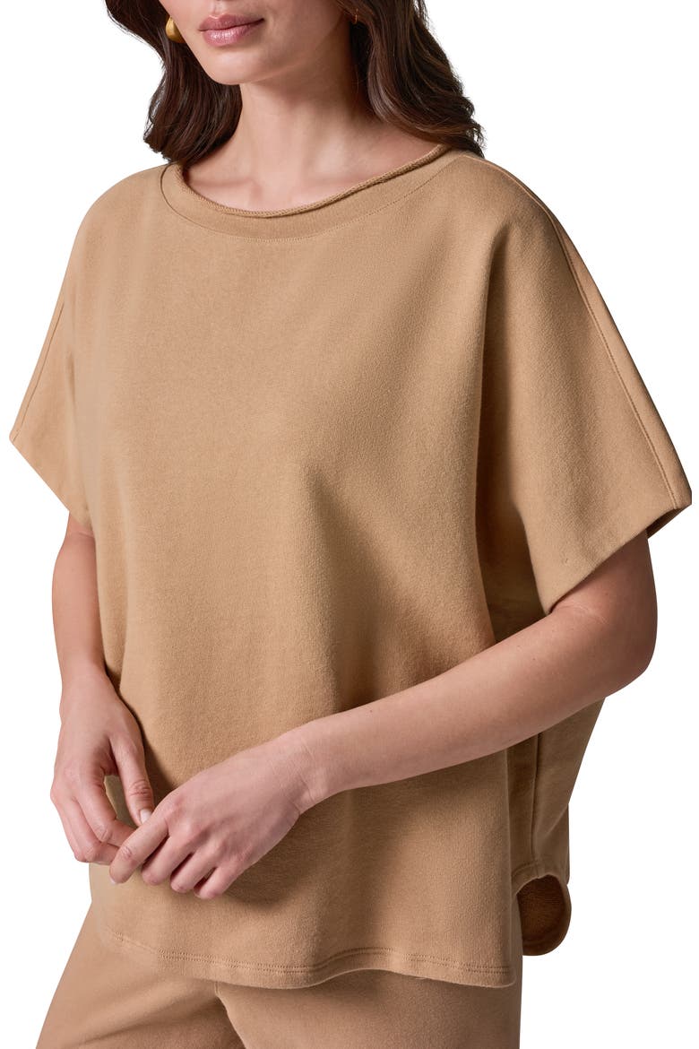 Cotton French Terry T-Shirt, Alternate, color, FAWN