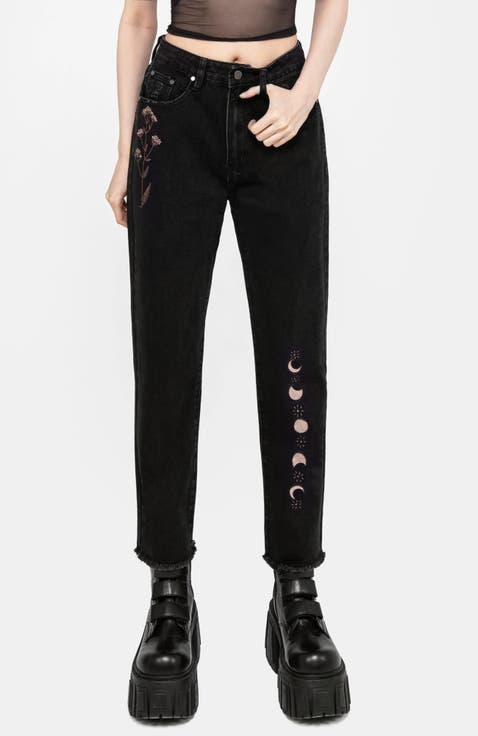 Griffinfly Distressed Denim Mom Jeans