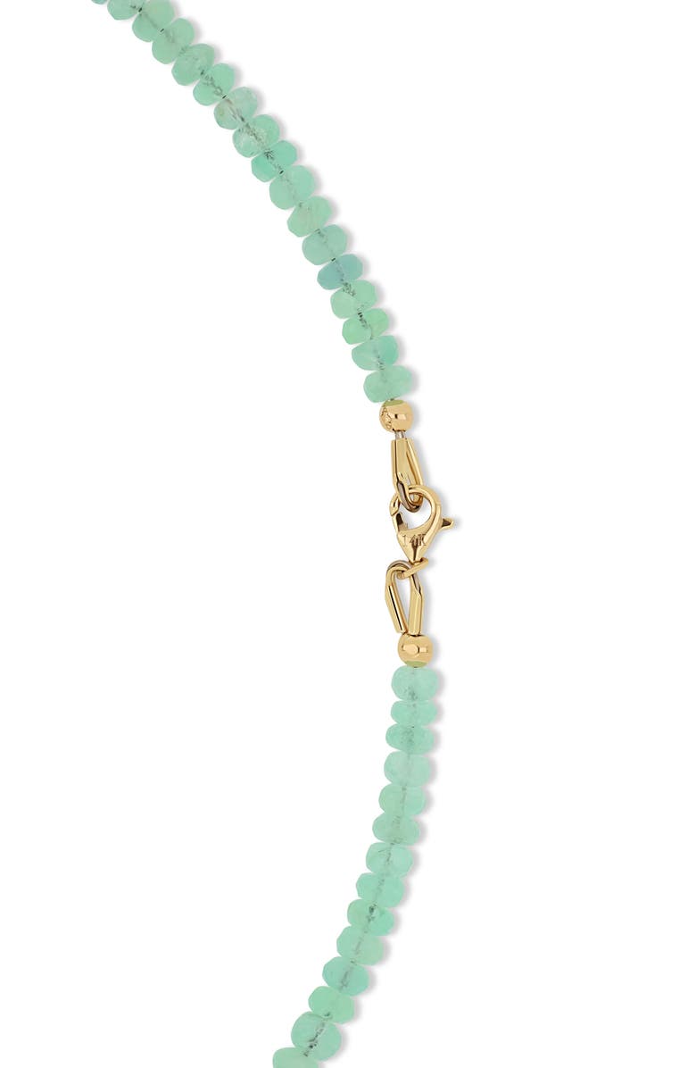 Bony Levy 14K Gold Iris Emerald Beaded Tennis Necklace, Alternate, color, Green