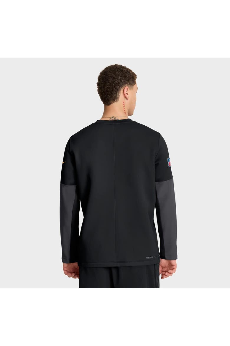 Men's Nike Black Pittsburgh Steelers Sideline Coach Therma-FIT Long Sleeve T-Shirt, Alternate, color, Black