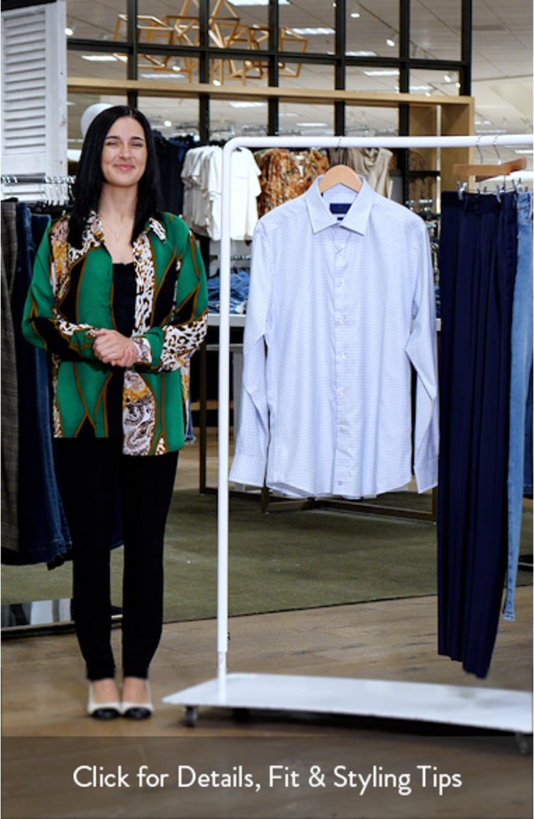 Trim Fit Twill Check Dress Shirt, sales video thumbnail