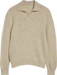 De Bonne Facture Long Sleeve Wool Polo Sweater