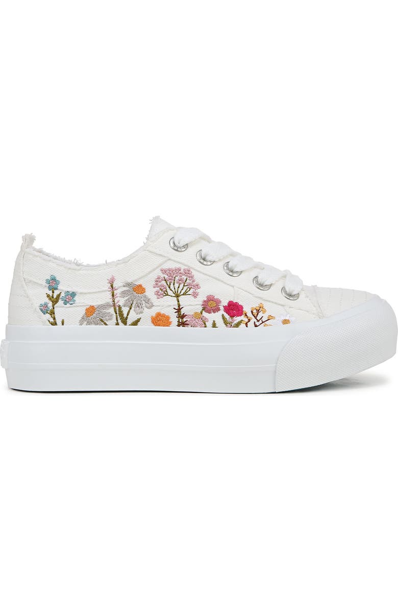 Blowfish Malibu Sadie Sun Platform Sneaker, Alternate, color, White Embroidered Canvas