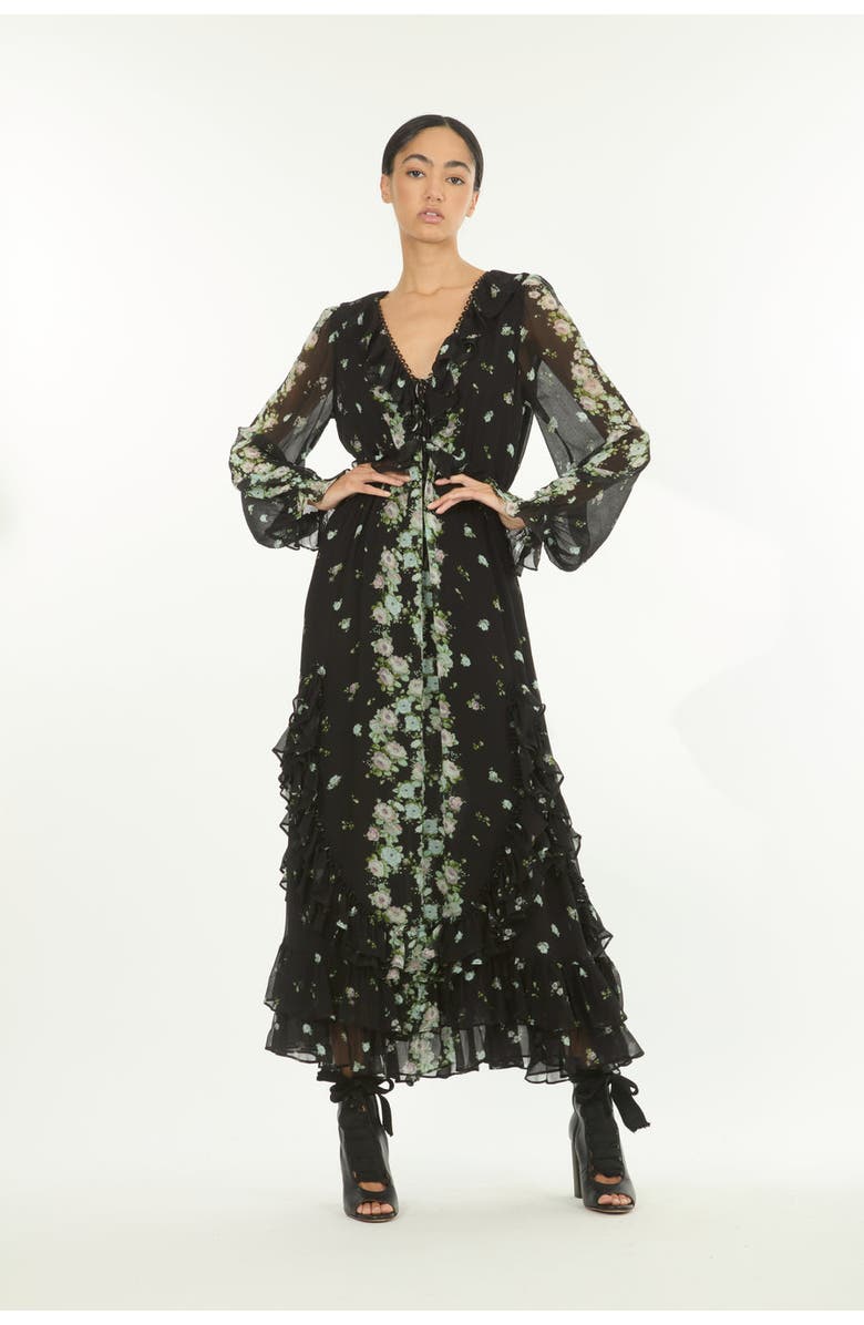 SECRET MISSION Brighton Dress, Alternate, color, Black Floral Alley