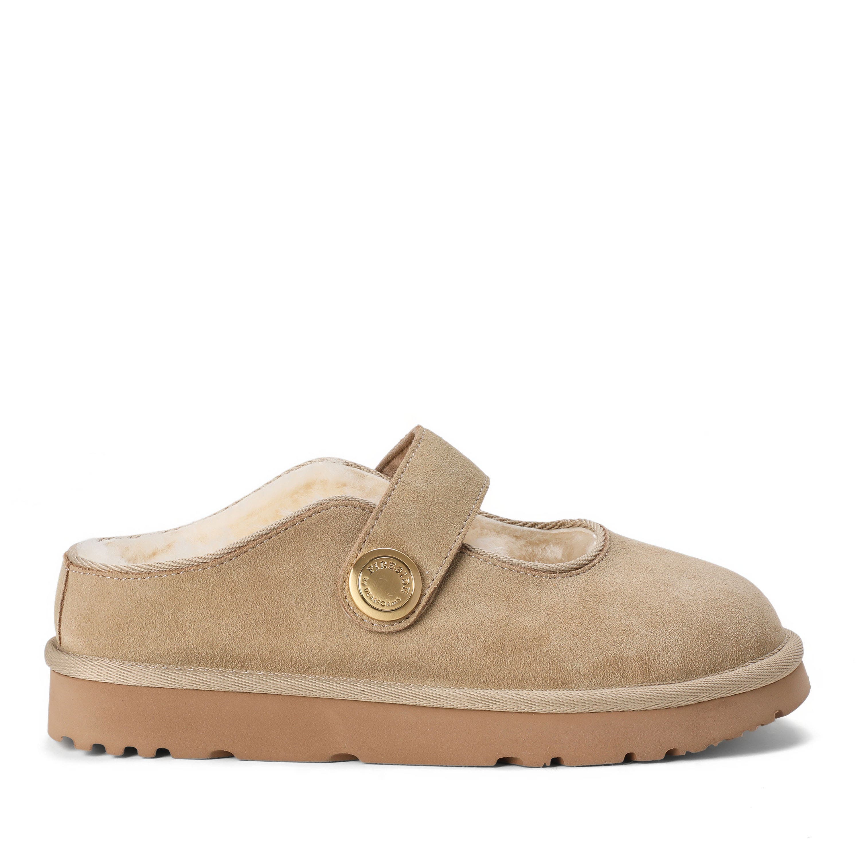Fireside Coin Maryjane Slippers, Alternate, color, Sand
