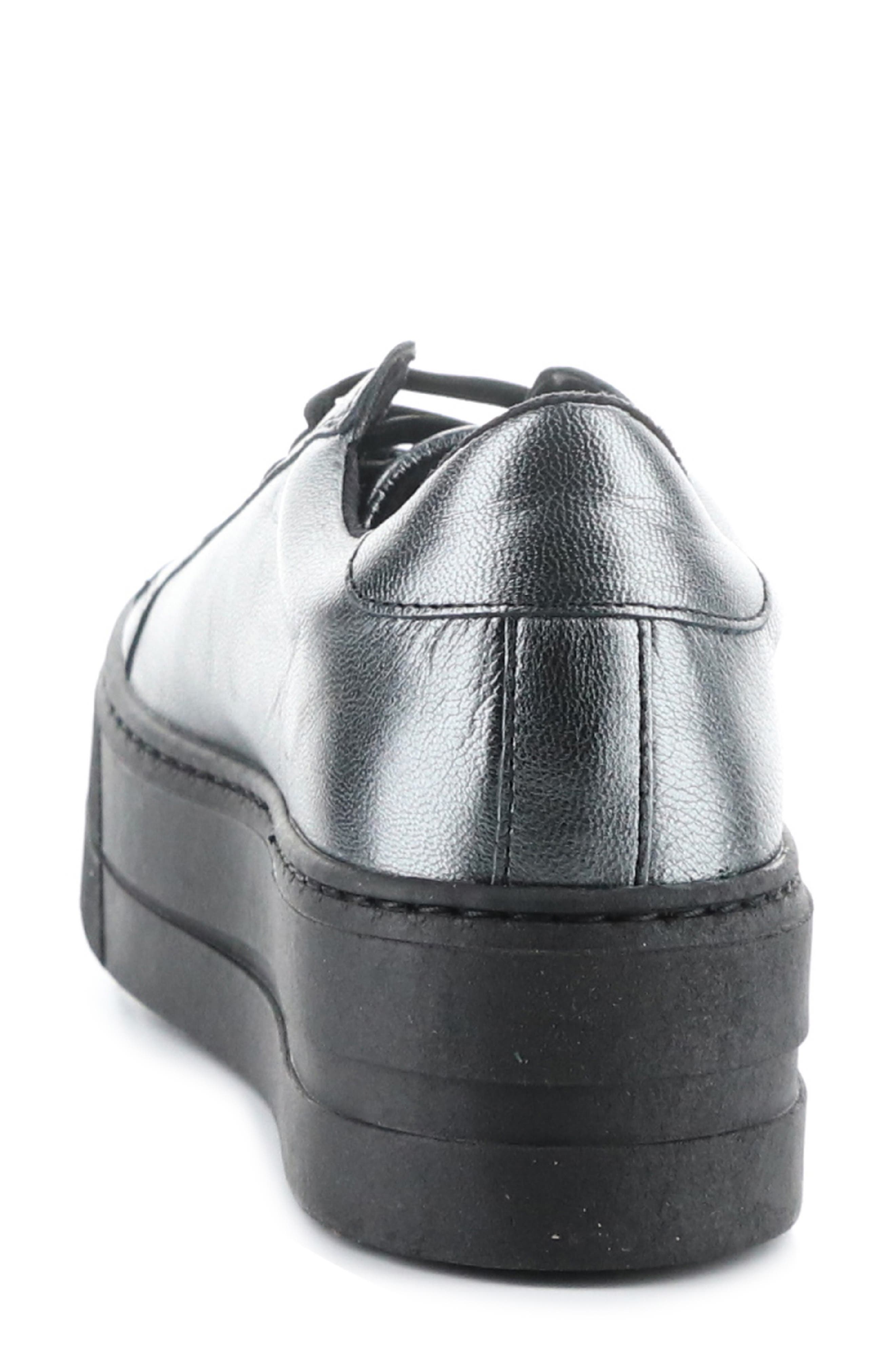 Bos. & Co. Maya Platform Sneaker, Alternate, color, Carbon Metallic Leather